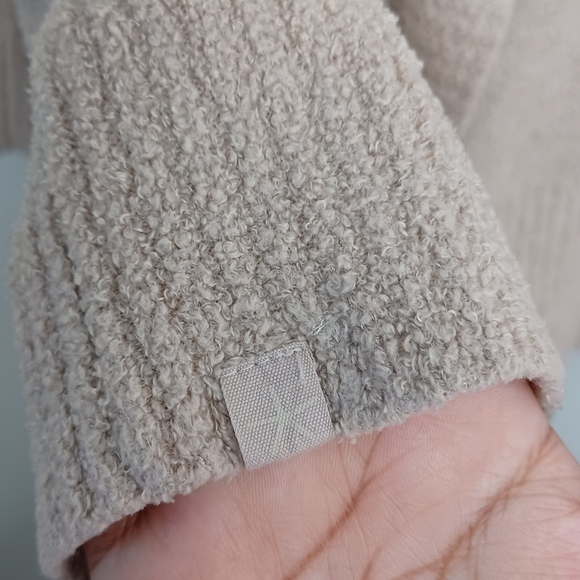 Barefoot Dreams Sz S Neutral Oatmeal Open Front Cardigan - Picture 12 of 13